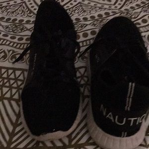 Size 5 boys Black tennis shoes from NAUTICA